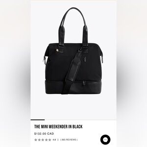 BEIS Mini Weekender Bag in Black